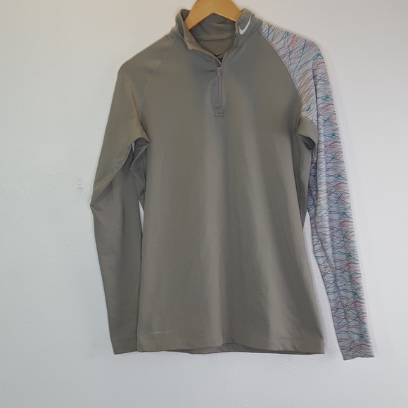 Nike Pro Combat Retro Dri-Fit Half Zip Long Sleeve - Picture 2 of 8